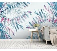 HongYouQi Plants Minimalist Leaves 3D Home Wallpaper Sofa Tv Bedroom Living Room Background-400Cm×280Cm