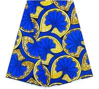 HongyuAmy African Print Wax Fabrics 6 Yard Ankara Cloth Fabric Kente Fabric Make DIY Crafts and sew Party Dresses(Color A10)