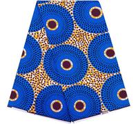 HongyuAmy African Print Wax Fabrics 6 Yard Ankara Cloth Fabric Kente Fabric Make DIY Crafts and sew Party Dresses(Color A12)