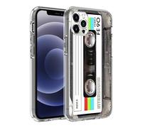 HONGZAOQIYE Compatible with iPhone 16 Pro Max Case, Cool Vintage 80s 90s Music Cassette Mixtape Retro Case for Women Girl Men Boy, Trendy TPU Shockproof Cool Clear Case