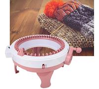 Hongzer Knitting Machine, 48 Needles Smart Weaving Loom Round Knitting Machines, Knitting Board Rotating Double Knit Loom for Sock/Hat/Scarf/Blankets, Weaving Loom for Adults or Kids