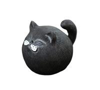 HonHeam Chinese Tea Pet Zisha Cat Ceramic Handmade Purple Clay for Kung Fu Tea Tray, Accessories for Kungfu Tea Tray (Black&White)