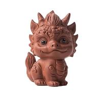 HonHeam Chinese Zisha Dragon Tea Pet, Ceramic Tea Pet, Handmade Purple Clay Tea Pet for Kung Fu Tea Tray, Tea Pet Decorate Kungfu Tea Tray Accessories (B)