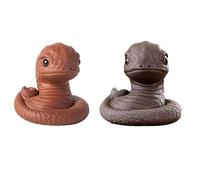 HonHeam Chinese Zisha Snake Tea Pet, Ceramic Tea Pet, Handmade Purple Clay Tea Pet for Kung Fu Tea Tray, Tea Pet Decorate Kungfu Tea Tray Accessories (Black&Red)