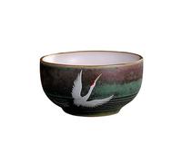 HonHeam Japanese Ceramic Teacup, Crane Pattern Porcelain Handmade Teacup, Chinese Kung Fu Single Cup , Kiln Changed RetroTea Set (F)