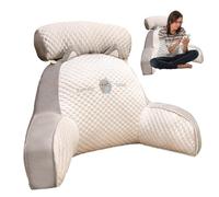 Honhoha Bed Reading Pillow for Bed Back Support, Cuddle Cushion, Back Rest for Bed with Detachable, Ultra-Comfy Bed Chair Arm Pillows for Watching TV, Reading, Working Laptop