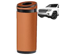 Honhoha Cylinder Tissue Dispenser,Round Container Dispenser Tube For Auto | Safety Hammer Design Faux Leather Round Tissue Holder Wear-Resistant For Facial Tissues