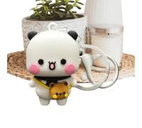 Honhoha Panda Keyring Toys - Couple Bear Panda Doll Charm Backpack Purse Pendant - 5cm/1.97-inch Cute Animal Figure Jewelry Bag Pendant for Boys and Girls