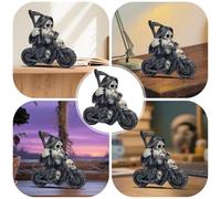 Honhoha Reaper Statue | Desk Decoration Statue - Motorcycle Rider Sculpture for Bookshelf Game Room Bookcase Themed Bars Nightstand Coffee Table Bedside Halloween
