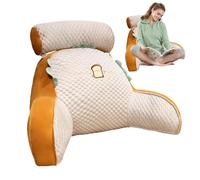 Honhoha Sit Up Pillow | Sit Up Wedge Rest for Back Support - Portable Bed Chair Arm Pillow with Detachable Neck Pillow for Floor Reading, Couch, Daybed, Books