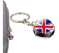 Honhoha Union Jack Keychain,UK Flag Keychain | Flag Keychain Celebrate King Charles III Coronation Souvenir Key Rings Metal Keychain Bag Phone Charm