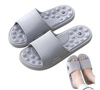 Honhoha Women's Acupressures Reflexology Massage Slippers - Grey, Size 41 EU/8.5 US, Casual Wellness Slippers for Women & Men