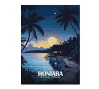Honiara, Solomon Islands Tropical Night Jigsaw Puzzle for Adults, 500 Piece