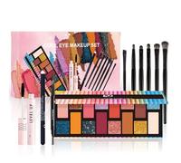 Honicemar 16 Colors Eyeshadow Palette Set - Long Lasting Makeup Kit with Mascara Eyeliner Eye Brush Eyebrow Pencil, for Daily Party Looks All Skin Tones Suitable for Beginners and Makeup Artist - B