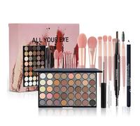 Honicemar 40 Colors Eyeshadow Palette Set - Long Lasting Makeup Kit with Mascara Eyeliner Eye Brush Eyebrow Pencil, for Daily Party Looks All Skin Tones Suitable for Beginners and Makeup Artist - A