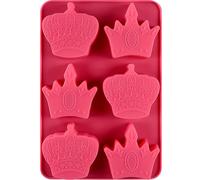 Honicemar 6 Cavities Crown Chocolate Mould, Baking DIY Tools Different Crowns King Royal Queen Mold, Non Stick Silicone Molds for Cake Chocolates Jelly Candy Ice Cream, etc, Random Color