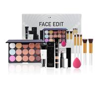 Honicemar Make Up Set - 15 Colors Concealer Palette with HD Concealer, Contour Stick, Puff, Primer, and Makeup Brush, for Beginners and Makeup Artist Natural and Party Looks All Skin Tones