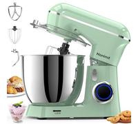Honinst 1400W Stand Mixers, 6.5L 10-Speed Tilt-Head Electric Food Mixer | 3-In-1 Kitchen Stand Mixer for Baking with Bowl, Dough Hook, Whisk & Beater, Dough Mixer for Cake & Pizza Cooks, Light Green
