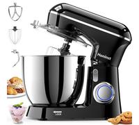 Honinst 1400W Stand Mixers, 6.5L 10-Speed Tilt-Head Electric Food Mixer | 3-In-1 Kitchen Stand Mixer for Baking with Bowl, Dough Hook, Whisk & Beater, Dough Mixer for Cake & Pizza Cooks , Black