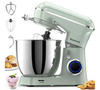 Honinst Stand Mixers 1400W, 6.5L 10-Speed Tilt-Head Electric Cake Mixer, 3-In-1 Kitchen Mixer with Bowl, Dough Hook, Whisk and Beater, Food Mixer for Baking, Cake and Most Home Cooks, Green