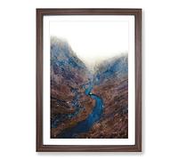 Honister Pass in Keswick Cumbria Painting Framed Print | A2 Walnut Framed Wall Art | Ready to Hang | Modern Historical Picture | Living Room Bedroom Lounge Office
