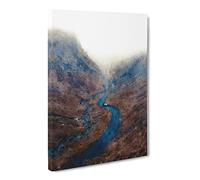 Honister Pass In Keswick Cumbria Painting Modern Canvas Wall Art Print Ready to Hang, Framed Picture for Living Room Bedroom Home Office Décor, 30x20 Inch (76x50 cm)