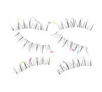 HONITANO 1 Box Colorful Heart-shaped False Eyelashes Lightweight Natural-looking Lash Extensions for Halloween Cosplay Parties Stage Performances with Easy Application and Unique Design