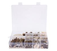 HONITANO 1 Box DIY Wood Craft Kits - Unfinished Natural Wood Slices & Sticks Bulk Materials - Loose Parts for DIY Art Paint Projects, Garden Playset Supplies