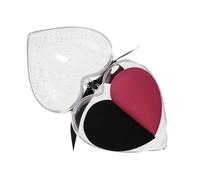 HONITANO 1 Box Heart Shape Makeup Sponge Dual-purpose Powder Puff for Wet Dry Use Soft Flocking Cosmetic Blending Eggs for Foundation Cream Powder Application Reddish Black