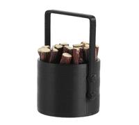 HONITANO 1 Set Dollhouse Firewood Bucket with Logs - 1:12 Miniature Fireplace Accessories - Plastic Fire Log Holder for Dollhouse Kitchen Stove Decor Micro Campfire Accessories
