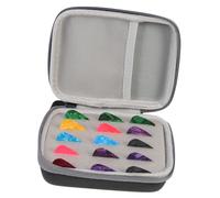 HONITANO 1 Set Guitar Picks Holder Case with Assorted Plectrums Durable and Smooth Surface for Easy Playing Guitar Accessories for Guitarists Portable Organizer for Accessories Random Color