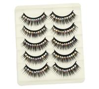 HONITANO 10 Pairs Black Shiny Gem False Lash Extensions Dramatic Volume Thick Fake Eyelashes for Women Makeup Party Club Wear