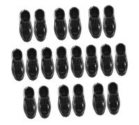 HONITANO 10 Pairs Miniature Prince Style Doll Shoes for Scale Male Figures Plastic Dress Up Footwear with Tailored Fit and Detailed Craftsmanship for Dollhouse Accessories and Micro