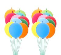 HONITANO 100pcs 12 Inch Latex Decorative Balloons with Tail Connected Design, Userfriendly Unique Style Balloons for Wedding and Anniversary Decorations at Home Random Color