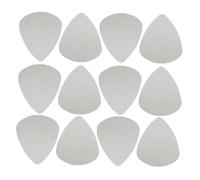 HONITANO 100pcs Bass Plectrum Shredding Guitar Pick Stainless Steel Flatpick Electric Guitar Plectrum Picks Bass Musical Instrument Accessories Finger Silver