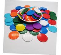 HONITANO 100Pcs Colorful Math Counting Discs Acrylic Poker Chips for Cognitive Learning and Probability Teaching Educational Counters