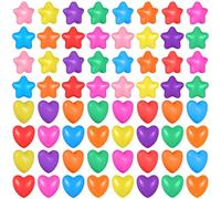 HONITANO 100pcs Colorful Star Heart Shaped Pool Balls Fun Swimming for Creative Indoor Play Balls for Boys for Parties Playtime