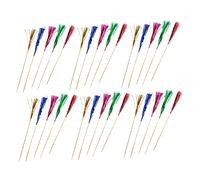 HONITANO 100Pcs Cupcake Picks Decorative Sticks for Cakes and Cocktails for Parties Events and Celebrations for Fruit Appetizers and Snacks Random Color