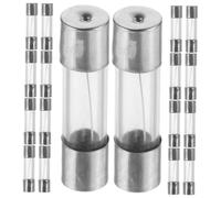 HONITANO 100pcs Glass Fuse Christmas Lights Xmas Lights Ceramic Fuse Tube Silver