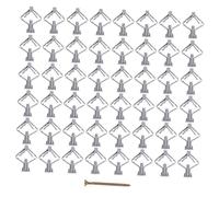 HONITANO 100pcs Grey Plastic Butterfly Expansion Wall Anchors Nails Heavy Duty Plasterboard Fixing Screws for Hollow Wall Fixings and Home Hardwares