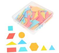 HONITANO 100pcs Learning Shape Pieces Educational Geometric Shape Blocks for Preschool Math Cognition Enhances Fine Motor Skills Logical Thinking and Geometry Understanding