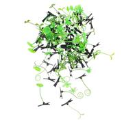 HONITANO 100pcs Small Bean Sprout Hair Clips Lightweight Plant Hair Barrettes with Nonslip Grip for Boys Funny Green Floral Nature-inspired Headwear Party Accessories