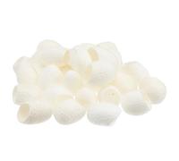 HONITANO 100pcs Unprocessed Silk Silkworm Tag Exfoliating Silkworms Cleansing Gentle Scrub Facial Blackhead Organic Ball Skincare Body Exfoliator Glove Dead Skin Remover for