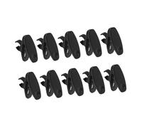 HONITANO 10pcs Black 10mm Microphone Clip Holder Rotatable Mic Clip for Wireless Microphones Metal Tie for Recording and Podcasting