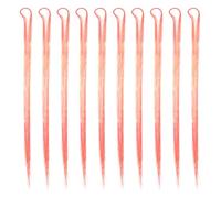 HONITANO 10pcs Colored Metallic Hair Tinsel Kit - Red Wire Fake Hair Extensions for Women - Holographic Strands for New Year Party, Rave, and Everyday Styling