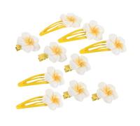 HONITANO 10pcs Cute Clips for Hair Plumeria Flower Hair Pins Luau Accessories for Women for Women Girls