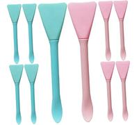HONITANO 10pcs Dual Ended Silicone Face Mask Brush Soft Mud Mask Spatulas for Even Skincare Application Lightweight Beauty Tools for Home and Professional Use Travel Friendly Pink and Blue