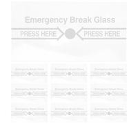 HONITANO 10pcs Fire Alarm Break Glass Replacement Sheets, High Temperature Resistant Manual Call Point Covers, Waterproof Fire Safety Switch Accessories for Emergency Use