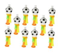 HONITANO 10Pcs Football Game Air Horns with Lanyard Loud Cheering Trumpet Props for Sports Events Stadium Atmosphere Enhancers Football Mix Random Color