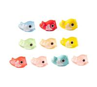 HONITANO 10pcs Glow Dark Mini Ocean Animal Figurines Luminous Japanese Carp Statues for DIY Bonsai Micro Landscape Aquarium Decorations Portable and Intricate Design